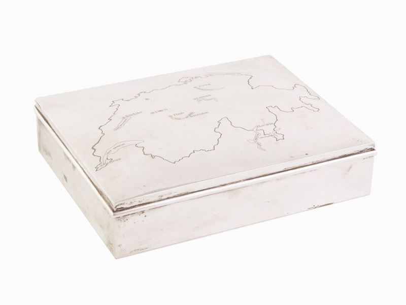 Scatola Portasigarette Rivestita in Argento Sterling