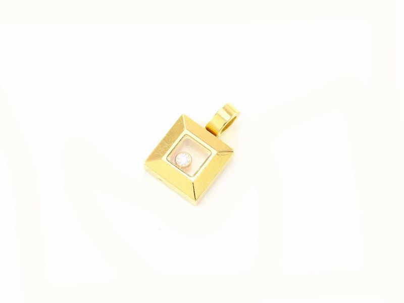 Ciondolo Chopard in Oro Giallo e Diamante