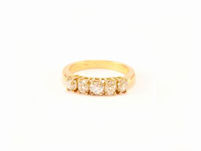 Fedina in Oro Giallo e Diamanti