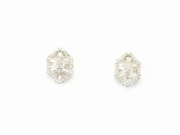 White gold earrings with diamonds  - Auction Jewels - Maison Bibelot - Casa d'Aste Firenze - Milano