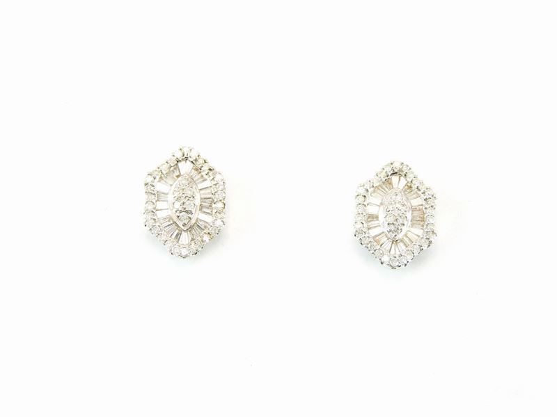 Orecchini in Oro Bianco e Diamanti