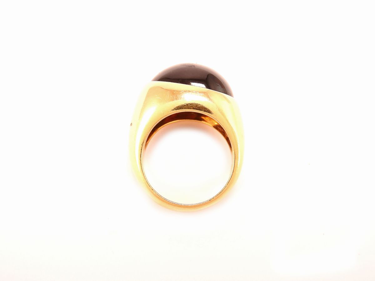 Anello da Mignolo Pomellato in Oro Giallo e Granato