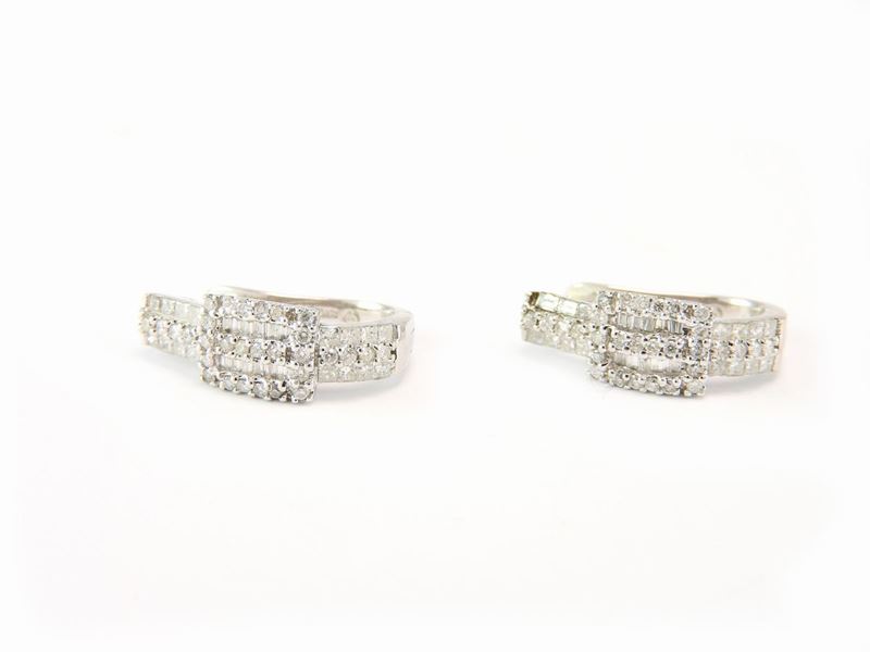 Orecchini in Oro Bianco e Diamanti