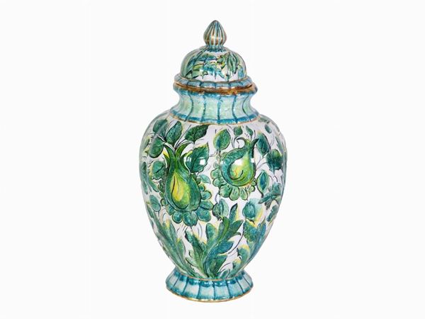 Zulimo Aretini - A Painted Ceramic Lidded Vase, 1950s