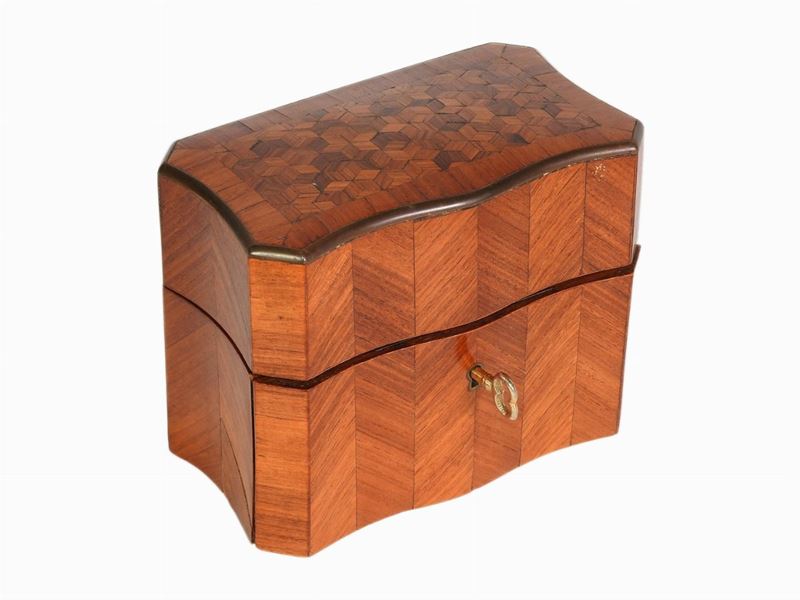 Necessaire da Viaggio Impiallacciato in Noce e Legno di Rosa