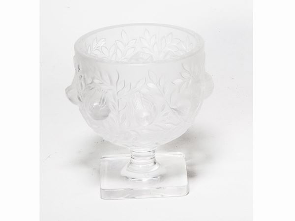 A Satin Finish Clear Crystal 'Elisabeth' Vase