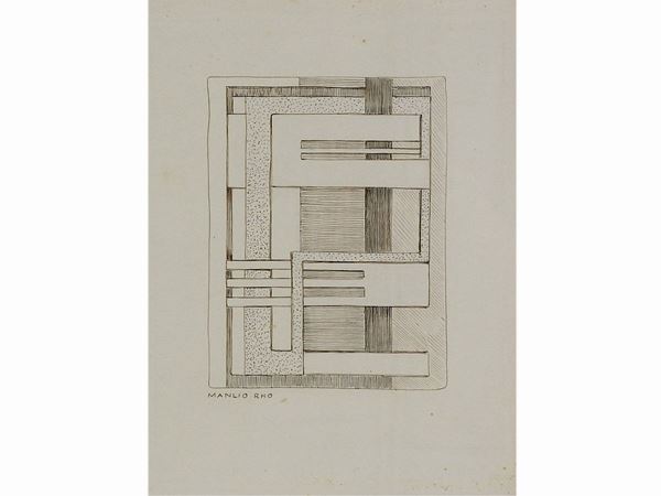 Manlio Rho : Composition 1940-41  ((1901-1957))  - Auction Modern and Contemporary Art - II - Maison Bibelot - Casa d'Aste Firenze - Milano