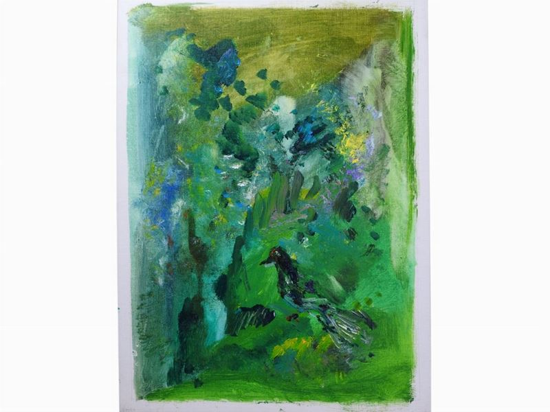 Ernesto Treccani - Paesaggio con Volatile