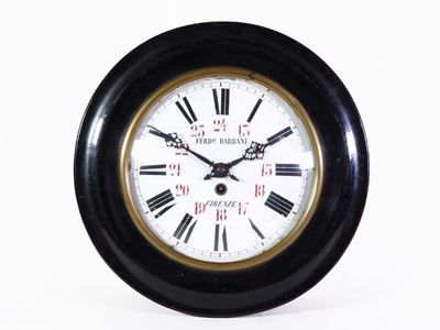 Orologio a Muro in Legno Ebanizzato
