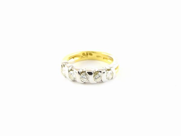 White and yellow gold diamond ring  - Auction Jewels - Maison Bibelot - Casa d'Aste Firenze - Milano