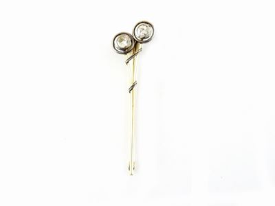 Spilla in Oro Giallo e Bianco con Diamanti