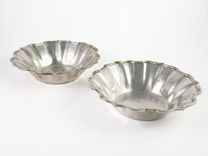 Coppia di Cestini Rotondi in Argento