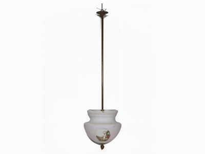 Lampadario in Vetro Opalino