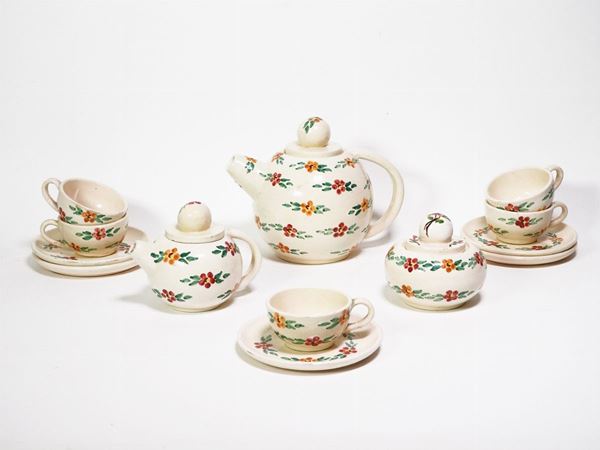 A Painted Ceramic Tea Set