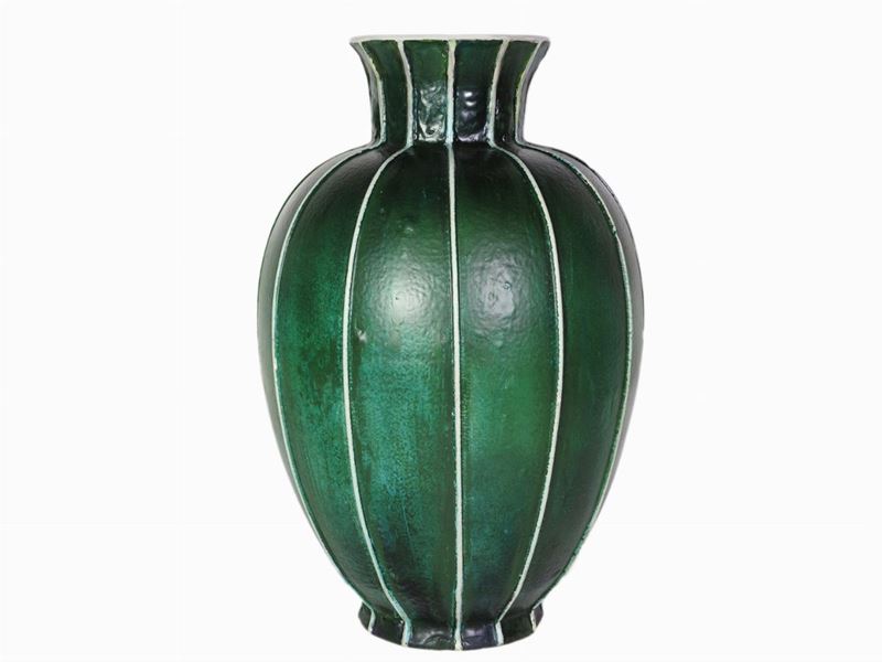 Grande Vaso in Terracotta Smaltata Verde
