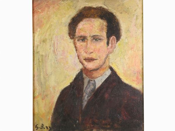 Guido Borgianni : Self Portrait 1956  ((1915-2011))  - Auction Modern and Contemporary Art - II - Maison Bibelot - Casa d'Aste Firenze - Milano