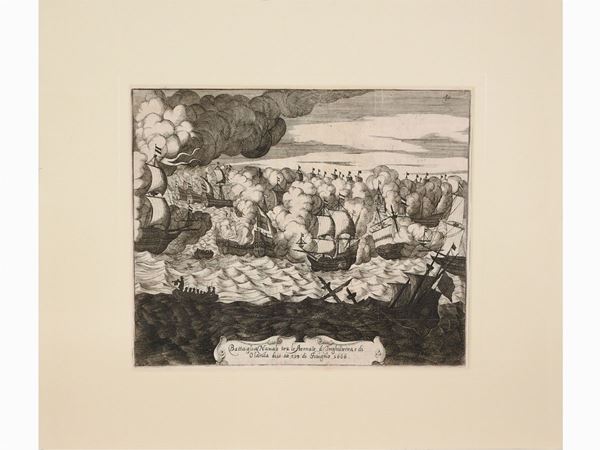Giovanni Battista Hacque - Battaglie navali tra inglesi e olandesi 1665/1666