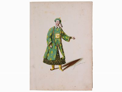 Figurini per il Balletto il Gobbo del Giappone di Giovanni Briol