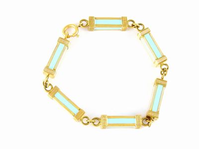 Bracciale in Oro Giallo e Smalti
