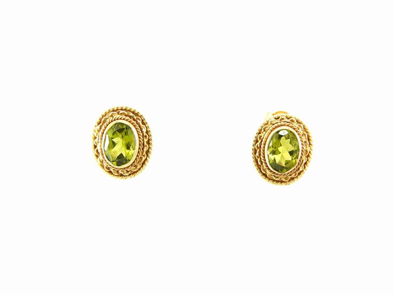 Orecchini in Oro Giallo e Peridoti