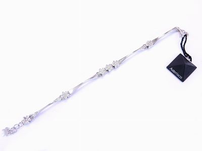 Bracciale a Segmenti in Oro Bianco e Diamanti