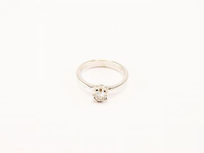 Anello Solitario Blugem in Oro Bianco con Diamante