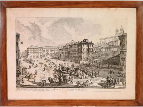 Giovanni Battista Piranesi - Veduta di Piazza di Spagna