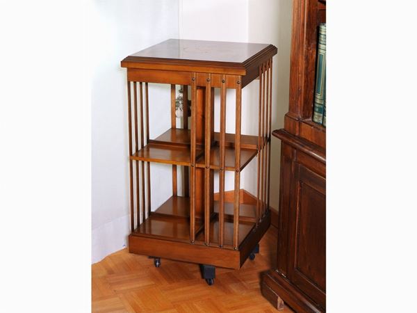A Walnut Revolving Bookcase  - Auction House-Sale: Furniture, Old Master Paintings and Jewels from florentine house. - II - Maison Bibelot - Casa d'Aste Firenze - Milano