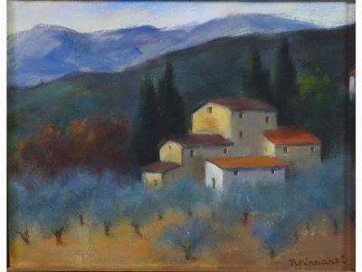 Paesaggio Toscano con Vedute di Casa