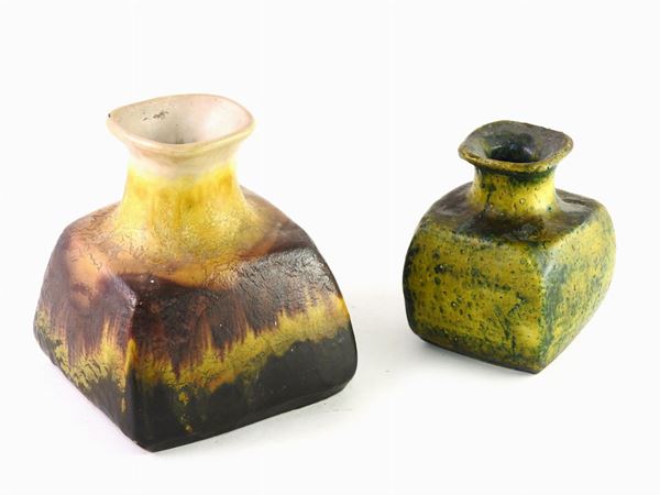 Marcello Fantoni - Two Glazed Earthenware Vases
