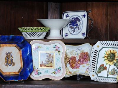 Lotto di Oggetti in Porcellana e Ceramica