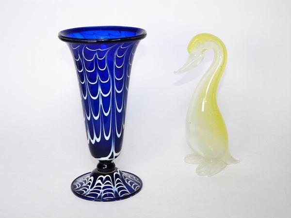 A Lot of Two Blown Glass Items