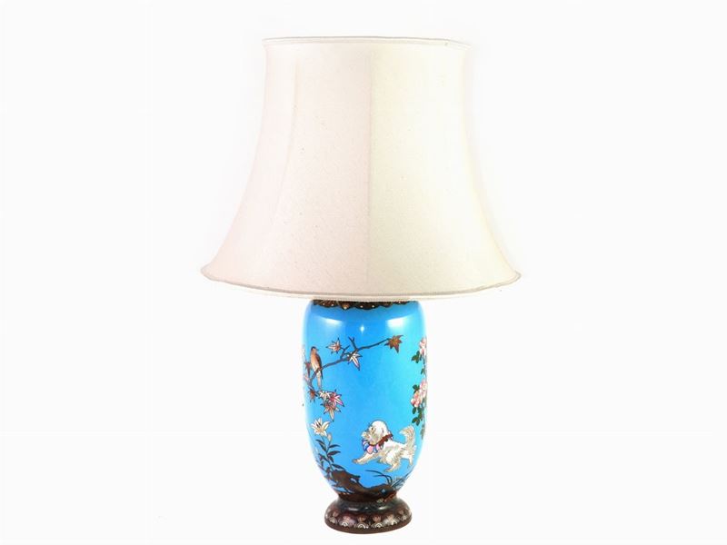 Lume da Tavolo in Smalto Cloisonné