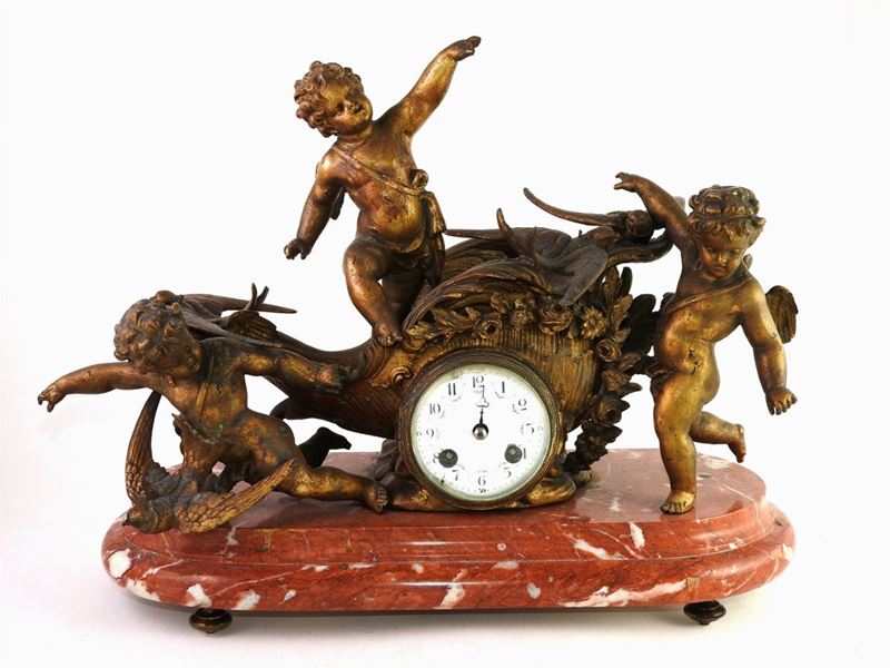 Orologio da Camino in Gelamina Dorata