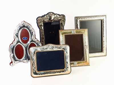 Cinque Cornici Portaritratti in Argento