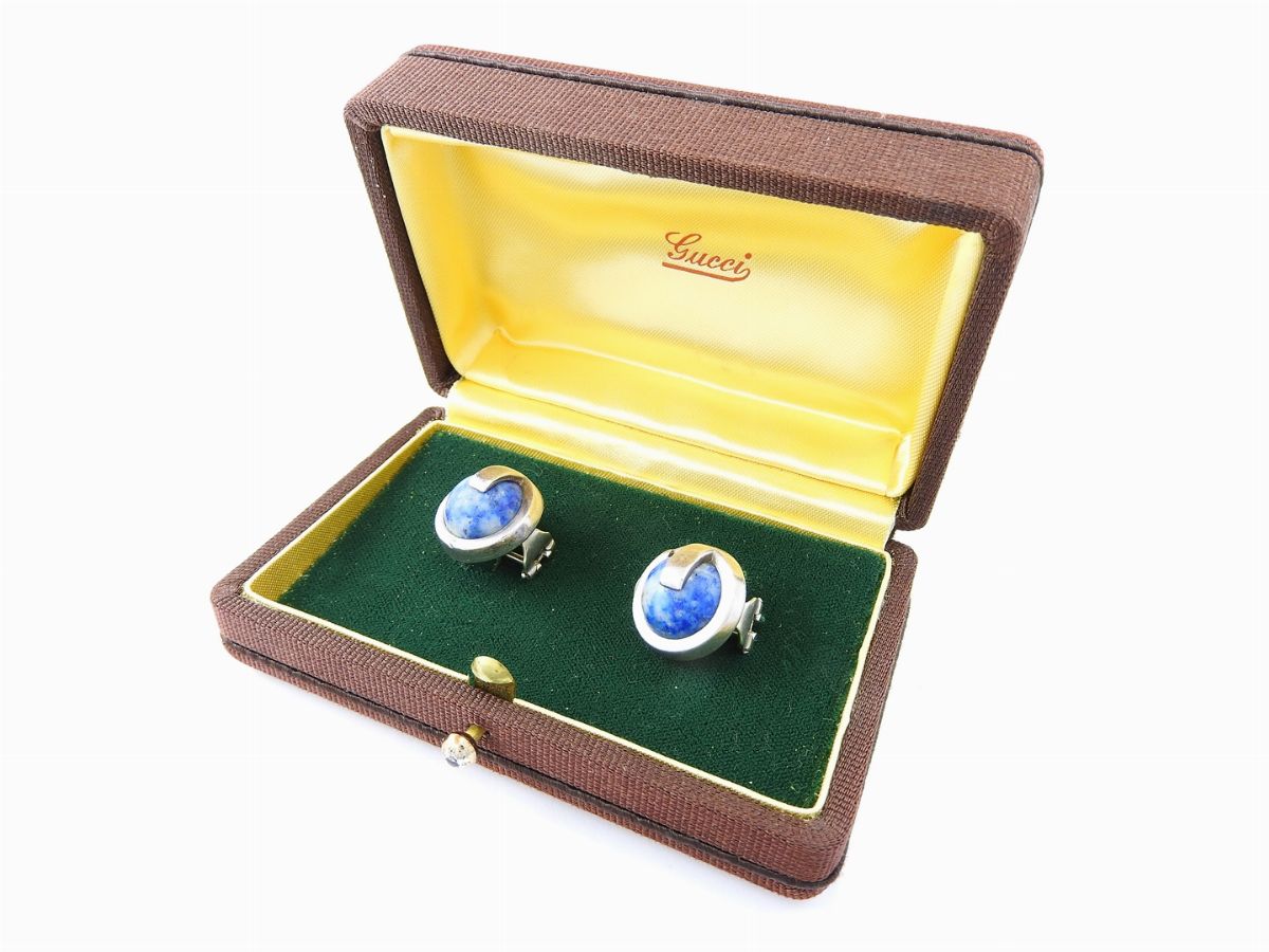 Orecchini Gucci in Argento 925/1000 e Lapislazzuli