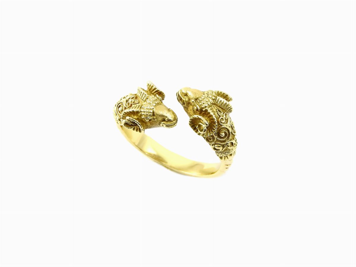 Coppia di Anelli Animalier in Oro 585/1000