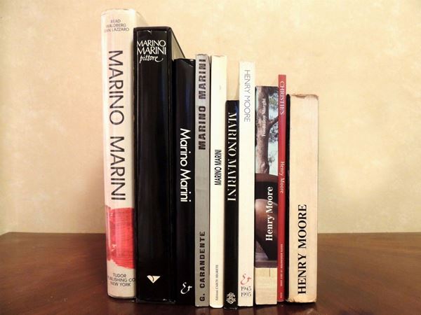 Dieci libri d'arte su Henry Moore e Marino Marini  - Asta La Biblioteca d'arte di Laura Tansini - Maison Bibelot - Casa d'Aste Firenze - Milano