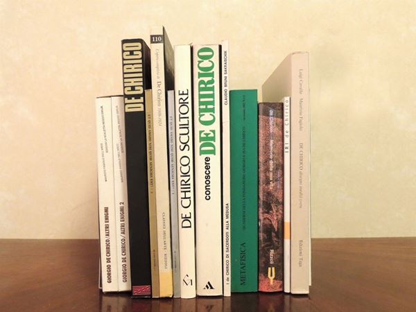 Dodici libri d'arte su Giorgo de Chirico  - Asta La Biblioteca d'arte di Laura Tansini - Maison Bibelot - Casa d'Aste Firenze - Milano