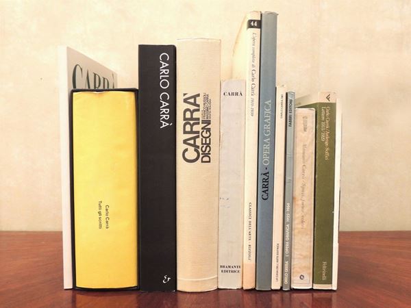 Twelve Art Books on Carlo Carrà  - Auction Laura Tansini's Art Library - Maison Bibelot - Casa d'Aste Firenze - Milano