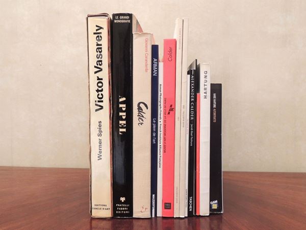 Undici libri su artisti contemporanei: Vasarely, Appel, Calder, Arman, Hartung e altri