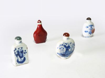 Quattro Snuff Bottles in Porcellana