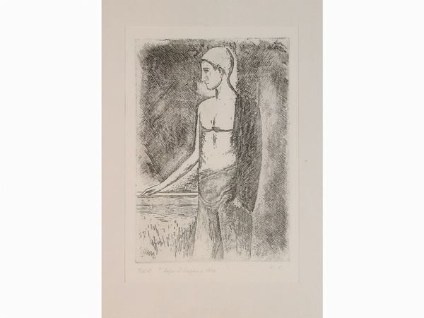 Carlo Carr&#224; : Dopo il bagno 1924  ((1881-1966))  - Auction Arte moderna e contemporanea - Maison Bibelot - Casa d'Aste Firenze - Milano