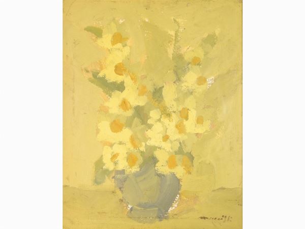 Franco Marzilli : Flowers in a Vase  ((1932-2010))  - Auction Modern and Contemporary Art - III - Maison Bibelot - Casa d'Aste Firenze - Milano