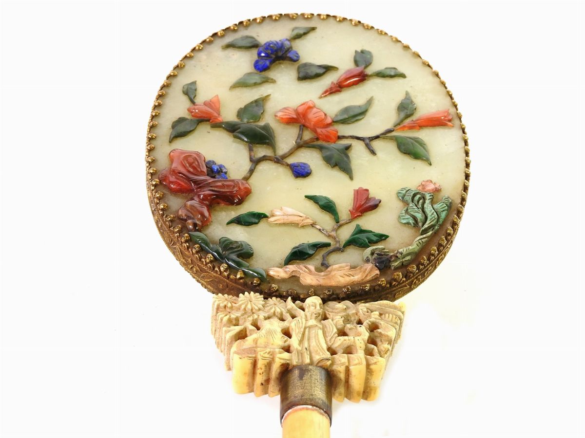 *specchio da Toilette in Avorio e Pietre Dure