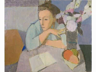 Veduta D'interno con Figura Femminile 1975