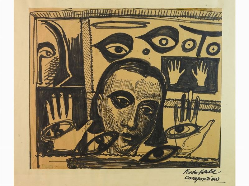 Alessandro Scheibel - Composizione con Figura