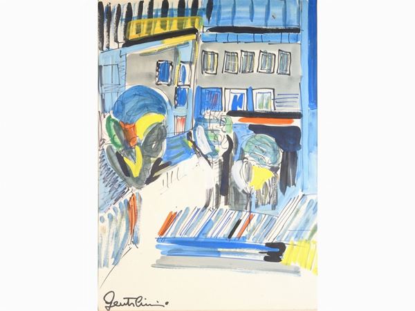 Aldo Gentilini : View of a City  ((1912-1982))  - Auction Arte moderna e contemporanea - Maison Bibelot - Casa d'Aste Firenze - Milano