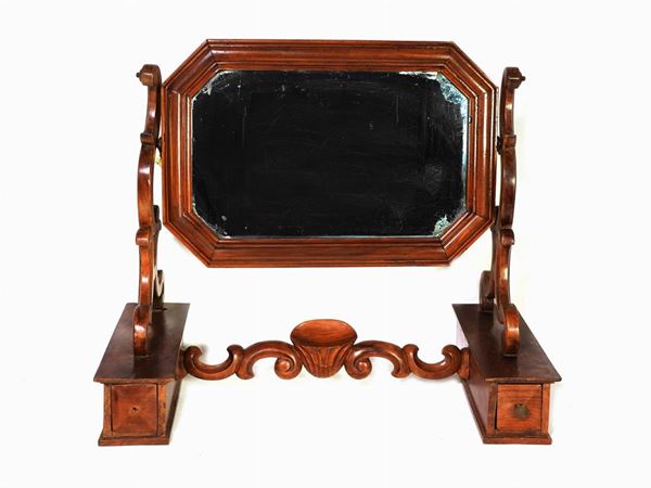 A Walnut Toilet Mirror