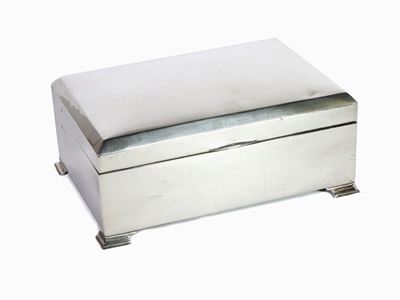 Scatola Porta Sigarette Rivestita in Argento